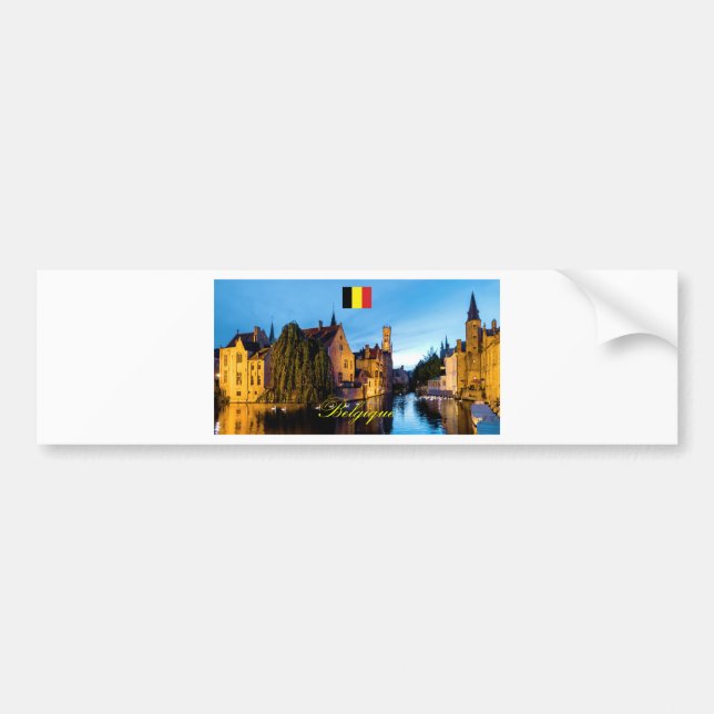 Belgique Mediaeval Bruges - Pro Photo Bumper Sticker (Front)
