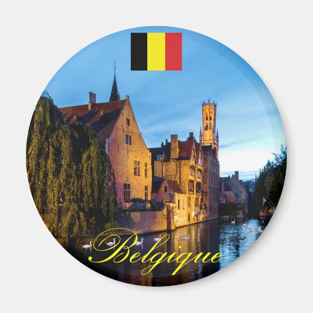 Belgique Mediaeval Bruges - Pro Photo Magnet (Front)