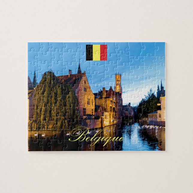 Belgique Medieval Bruges - Pro Photo Jigsaw Puzzle (Horizontal)