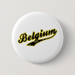 Belgium 6 Cm Round Badge