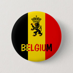 Belgium 6 Cm Round Badge
