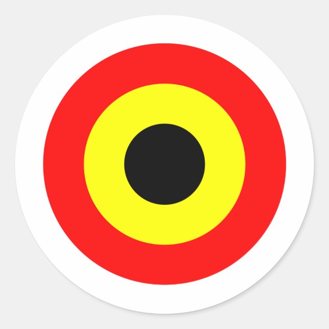Belgium Air Force Roundel Classic Round Sticker (Front)