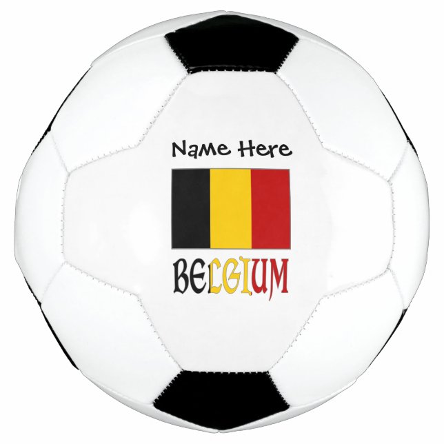 Belgium and Belgian Flag Personalised  Football (Front)