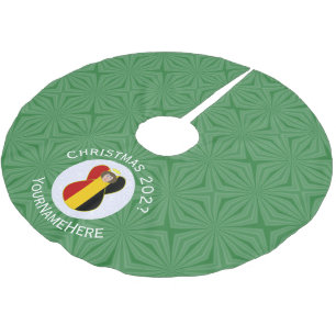 Belgium Angel Flag Christmas Personalised Brushed Polyester Tree Skirt