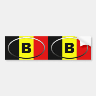 Belgium - B - European oval Bumper Sticker