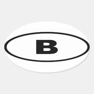Belgium - B  - European Oval Sticker