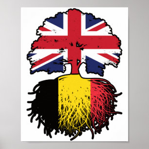 Belgium Belgian British UK United Kingdom Britain Poster