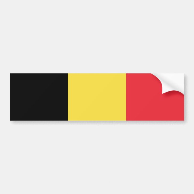 Belgium/Belgian Flag Bumper Sticker (Front)