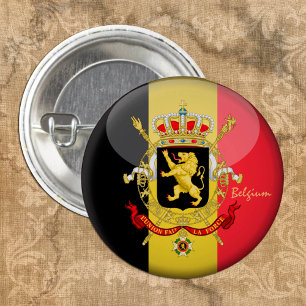 Belgium & Belgian Flag fashion, bags / sports fan 3 Cm Round Badge