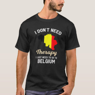 Belgium Belgian Flag Map Travel Vocation T-Shirt