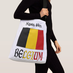 Belgium Belgian Flag Personalised Crossbody Bag