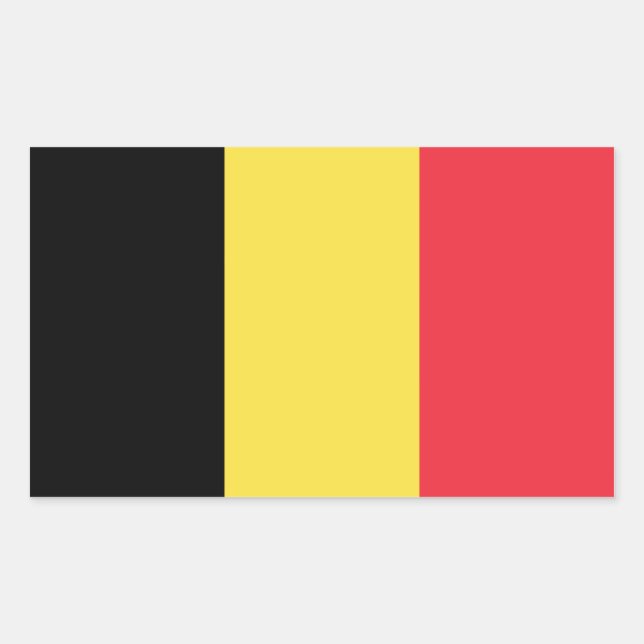 Belgium/Belgian Flag Rectangular Sticker (Front)