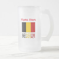 Belgium Belgian Flag Red Personalisation 