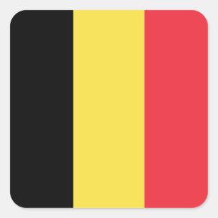 Belgium (Belgian) Flag Square Sticker