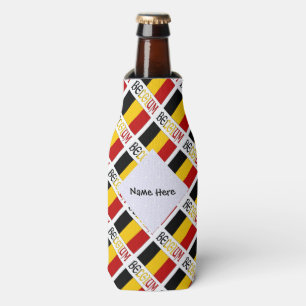 Belgium Belgian Flag Tiled Personalized  Bottle Cooler