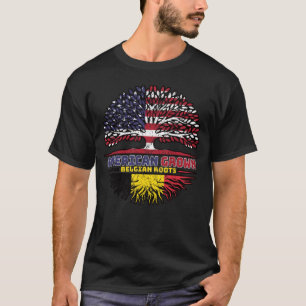 Belgium Belgian US American USA United States Tree T-Shirt