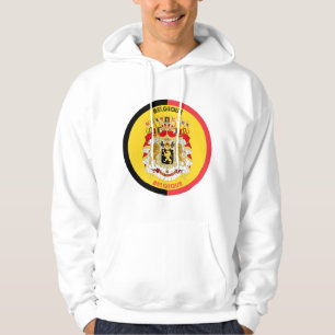 Belgium Belgique Coat of Arms Circle Shape Hoodie
