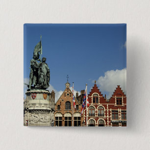 Belgium, Brugge (aka Brug or Bruge). UNESCO 15 Cm Square Badge