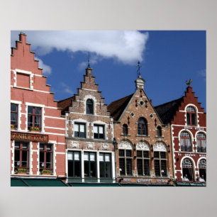 Belgium, Brugge (aka Brug or Bruge). UNESCO 2 Poster