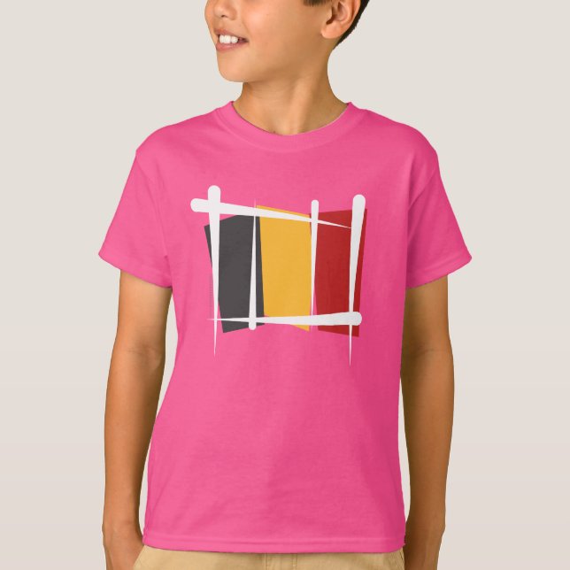 Belgium Brush Flag T-Shirt (Front)