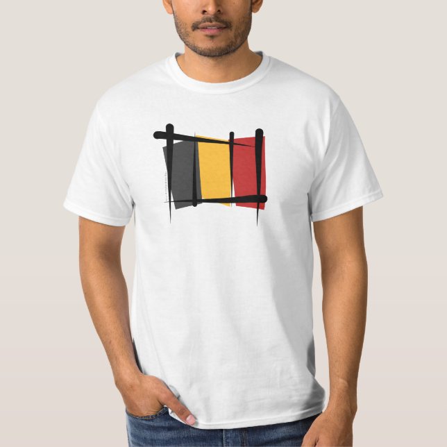 Belgium Brush Flag T-Shirt (Front)