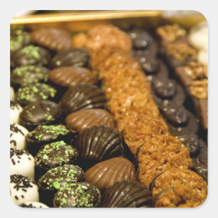 Belgium, Brussels. World famous Belgium Square Sticker