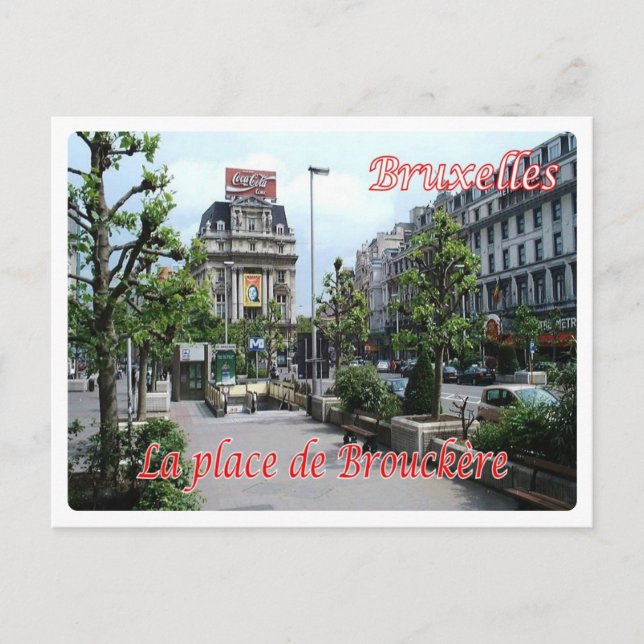 Belgium - Bruxelles - La place de Brouckèrei - Postcard (Front)