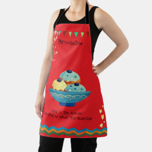 Belgium Buns Cake Quote Bunting Stars Hearts Red Apron