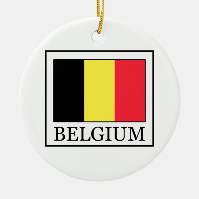 Belgium Ceramic Tree Decoration (Front)