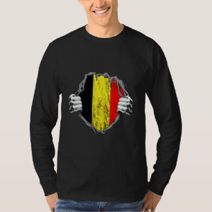 Belgium Chest Belgian Flag Belgique Pride T-Shirt