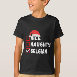 Belgium Christmas Costume Funny Belgian Xmas Santa T-Shirt