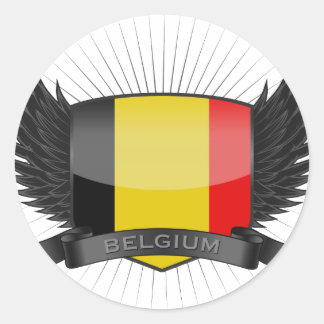 BELGIUM CLASSIC ROUND STICKER