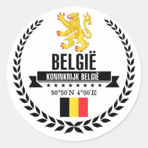Belgium Classic Round Sticker