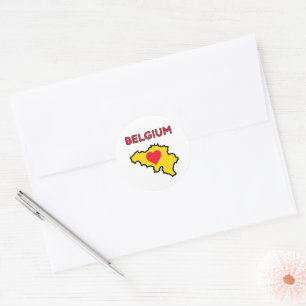Belgium Classic Round Sticker