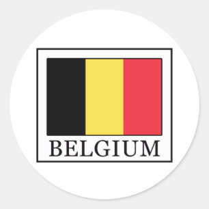 Belgium Classic Round Sticker