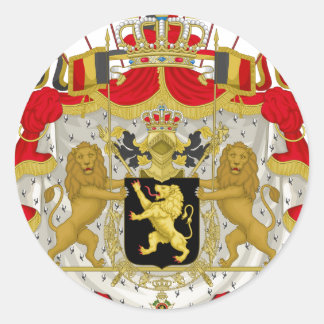 Belgium Coat of Arms Classic Round Sticker
