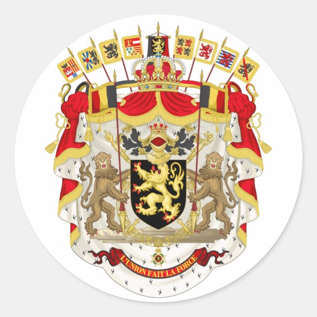 Belgium Coat of Arms Sticker (Front)