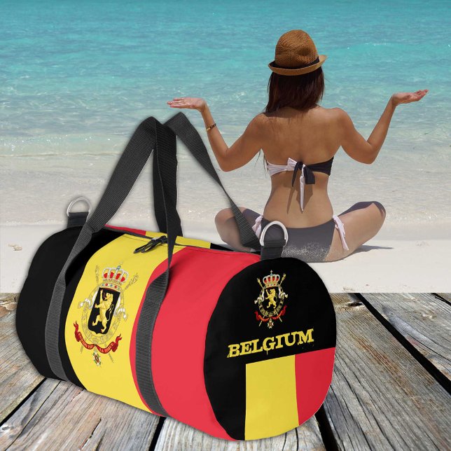 Belgium duffle, Belgian flag fitness /sports Duffle Bag (Creator Uploaded)