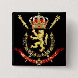 belgium emblem 15 cm square badge
