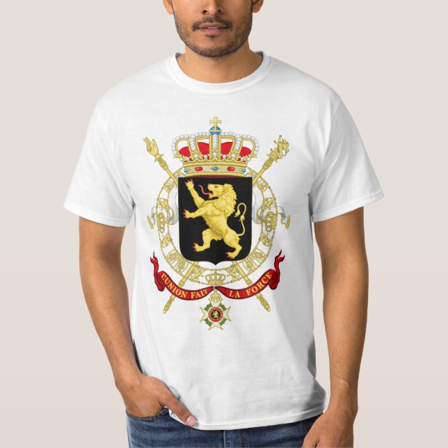 Belgium Emblem Coat of Arms - Armoiries Belgique T-Shirt (Front)