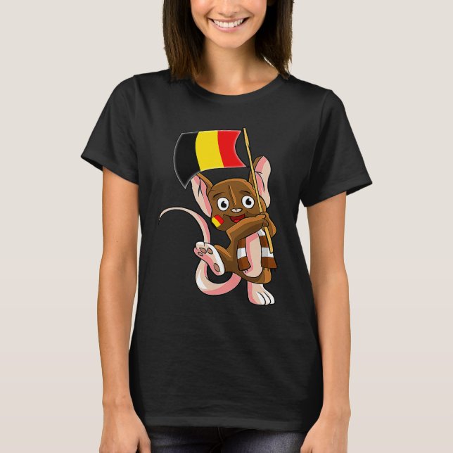 Belgium Fan Mouse T-Shirt (Front)