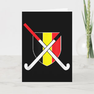Belgium Field Hockey Be Belgique Clic Flag Tee Card