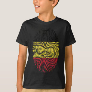 Belgium Fingerprint Design Honouring Soccer Spirit T-Shirt