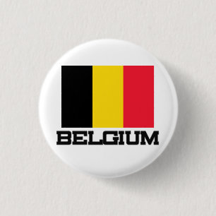 Belgium Flag 3 Cm Round Badge