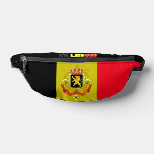 Belgium flag and coat of arms bum bags
