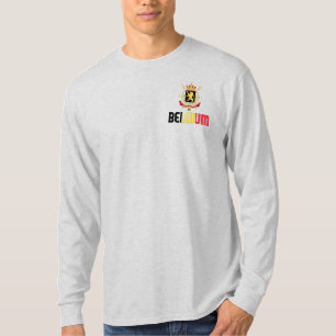 Belgium Flag and Coat of Arms Patriotic T-Shirt