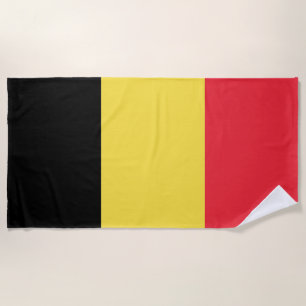 Belgium Flag Beach Towel