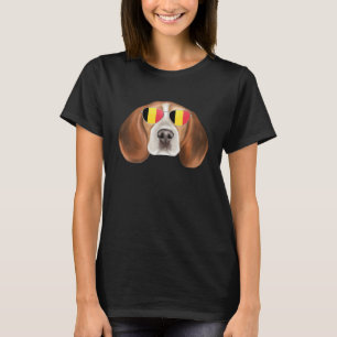 Belgium Flag Beagle Dog Belgium Pocket T-Shirt