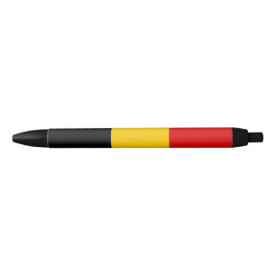 Belgium flag black ink pen
