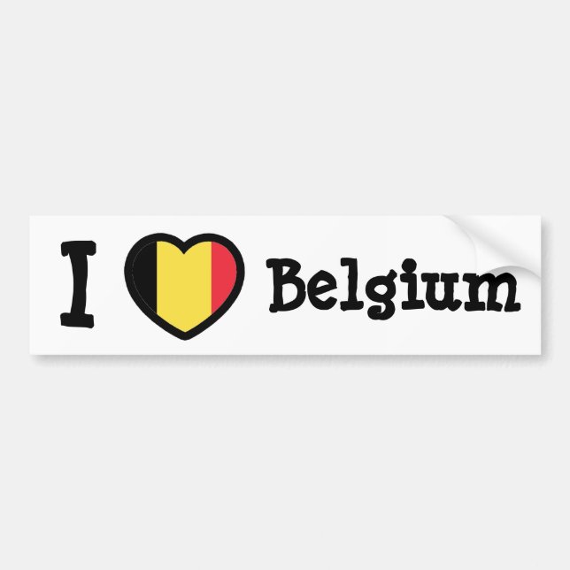Belgium Flag Bumper Sticker (Front)